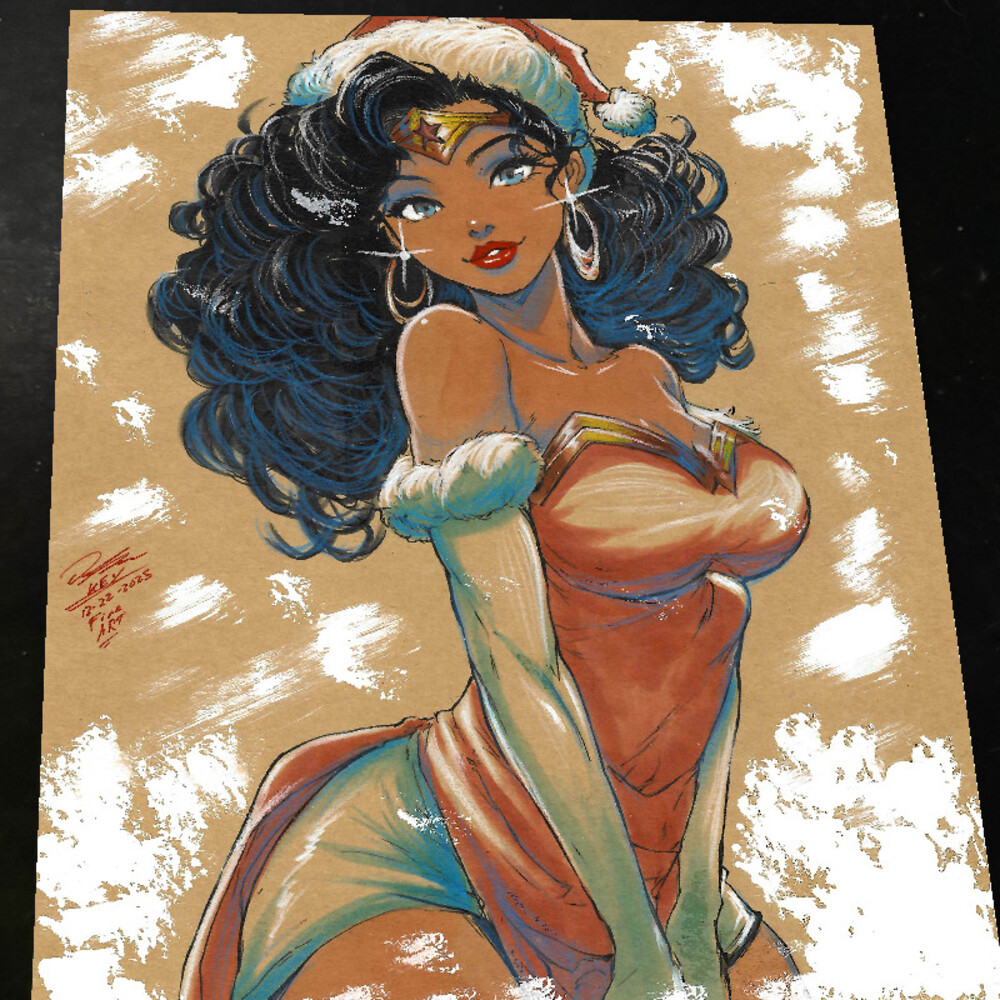 Wonder Woman Art Print Signed 8.5x11 | Art by Keyeske